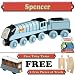 Spencer from Thomas The Tank Engine Wooden Train Set - Free 2 Pieces of Track & Free Toby Train