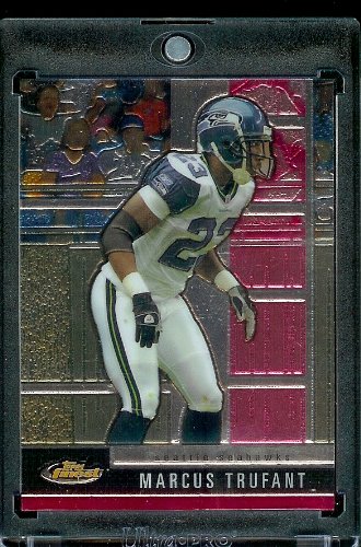 2008 Topps Finest Football Card - Marcus Trufant / Seattle Seahawks / NFL Trading Card in Protective Display Case!
