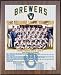 Walnut 11x13 1982 American League Champions Milwaukee Brewers Championship Team Photo Plaque