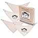 Super Soft 100% Organic Natural Cotton 'Monkey Around Baby' Bandana Drool Bibs with Snaps for Girl or Boy - Reversible Set of 4 - Premium Unisex Baby Shower Gift Set - Handkerchief Baby Bib Bandanas