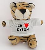 Produkt-Bild: Pl&uuml;sch Tiger Schl&uuml;sselhalter mit T-shirt mit Aufschrift Ich liebe Dyson