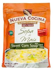 Nueva Cocina Sweet Corn Soup with Green Chiles, 4.5-Ounce Pouches (Pack of 6)