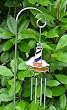 Stained Glass Lighthouse Suncatcher Wind Chime with Shepherds Hook