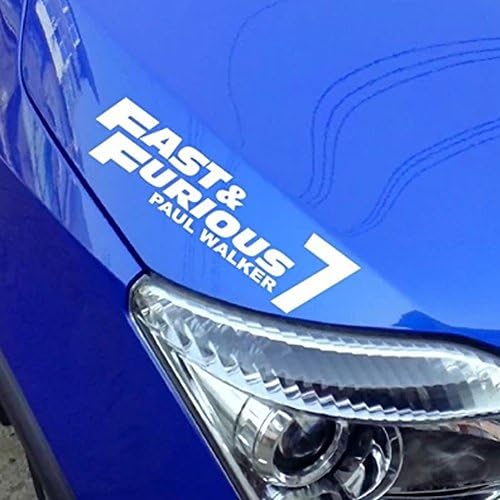 Fast and Furious 7 Pattern Decal Sticker Package (5 Pieces Include, 30cm) for Car Motorcycle Window Wall Laptop