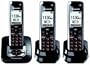 Panasonic DECT 6.0 3-Handset Expandable Digital Cordless Phone with Answering System and ChoiceMail (KX-TG7433B) (Black)