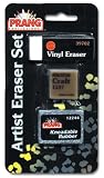 Dixon Prang Artist Eraser Set, Includes One Each Vinyl, Kraft, and Kneaded Eraser, 3-Pack (90840)