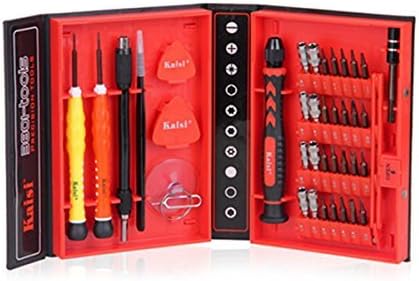Kaisi 2015 Updated Version 38-piece Precision Screwdriver Set Repair Tool Kit for iPad, iPhone, & Other Devices (38in1 red)