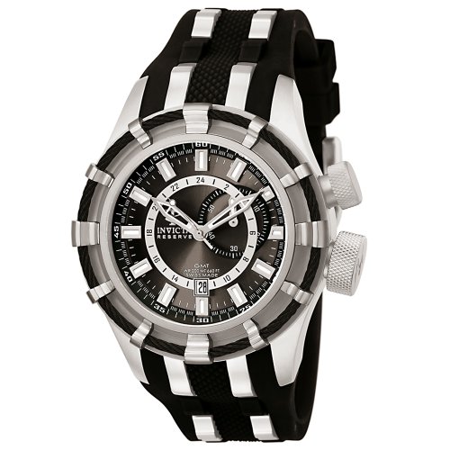 Invicta Men's 6435 Reserve Collection GMT Black Rubber Watch