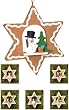 Ornament Gingerbread Stars Assortment of 6