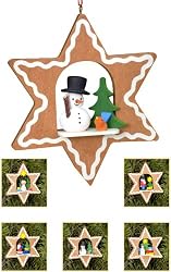 Ornament Gingerbread Stars Assortment of 6