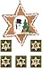 Ornament Gingerbread Stars Assortment of 6