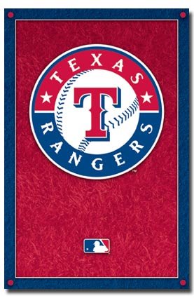 Texas Rangers (New Logo) Sports Poster Print - 24 X 36