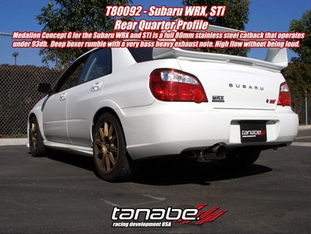 Tanabe Medalion Concept G Catback Exhaust System 2002-2005 Subaru Impreza WRX