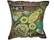 Decorative Beaded Pillow-Hunter Green Floor Decorative Moti Indian Pillow Covers 24"