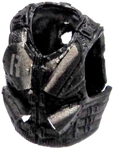 GI Joe 3 3/4 Inch LOOSE Action Figure Accessory Black &amp; Silver Combat Vest with Knife/Blade Sheaths