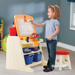Step2 Flip and Doodle Easel Desk with Stool by 