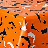 UPC 617529430173 product image for Midnight Market Pumpkin Party Vinyl Tablecloth Harvest Halloween Table Cloth X84 | upcitemdb.com
