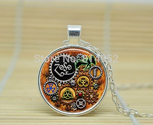 VintaStore Art Glass Necklace Led Zeppelin Steampunk Inspired Pendant Necklace A3943