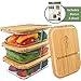 ECOPREPS Glass Meal Prep Containers with Bamboo Lids ?The Most Eco-Friendly Lunch Box Container in the World ?100% Plastic-Free, Reusable Bento Food Storage for Portion Control?2 Compartment, 3 Pack?