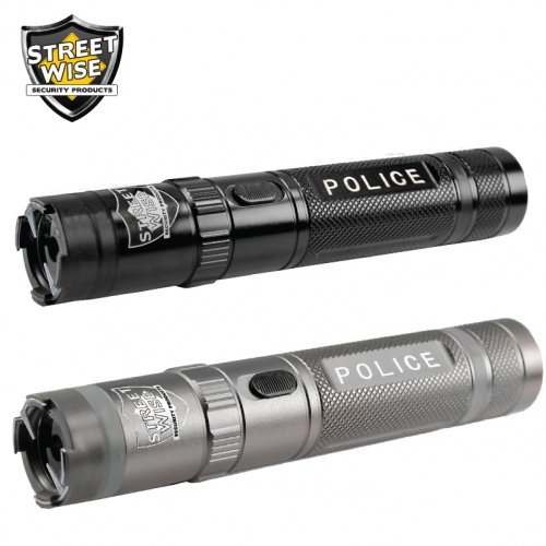 Streetwise Police Force 8,500,000 Tactical Stun Flashlight Available in Black or Gun Metal