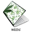 Netbook Skins Fits Acer, Asus, MSI, HP, Samsung - Weeds White
