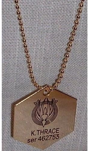 Battlestar Galactica Kara Thrace Starbuck Dog Tag Metal Necklace