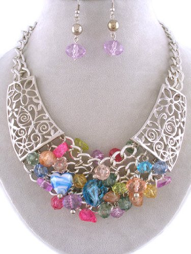 Chunky Multi Color Bead Necklace