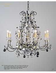 Home: Castilian Eight Arms Metal and Glass Chandelier - Castilian Trading
