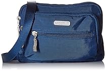 Baggallini Triple Zip Travel Crossbody Bag, Pacific, One Size
