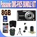 Panasonic DMC-FH25K 16.1MP Digital Camera with 8x Wide Angle Image Stabilized Zoom and 2.7 inch LCD (Black)+ 8GB SDHC Memory + USB Card Reader + Shock Proof Case + Memory Card Wallet + Camera Cleaning Kit