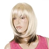 Mid Length 2 Tone Blonde Wig | Brown Under Layer | Heidi Fashion Wig 51tdzEzFgKL. SL160 Mid Length 2 Tone Blonde Wig | Brown Under Layer | Heidi Fashion Wig