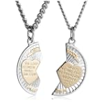 Sterling Silver and Stainless Steel Mizpah Medal, 20" & 24"