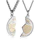 Sterling Silver and Stainless Steel Mizpah Medal, 20" and 24" ~ Amazon.com Collection