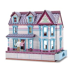 Melissa & Doug Self-Storing Fully Furnished Dollhouse