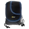OSN DC-124 Black with Blue Trim Digital Camera Case for Canon Powershot A590 IS, A650 IS, A720 IS, A1000 IS, A1100 IS, A2000 IS, A2100 IS, SX100 IS, SX110 IS, SX200 IS, G7, G9, G10, TX1 Digital Cameras