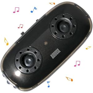 August MB100B Lecteur Baladeur MP3 Portable avec Haut-parleurs Stéréo Intégré et Lampe LED - Couleur: Noir VOIR OFFRES SPECIALES ET RECEVREZ UN CADEAU GRATUIT!!