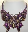 Magnificent Butterfly Necklace (or Pin) and Earrings