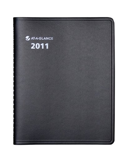 AT-A-GLANCE QuickNotes Recycled Monthly Planner, 6 x 9 Inches, Black, 2011 