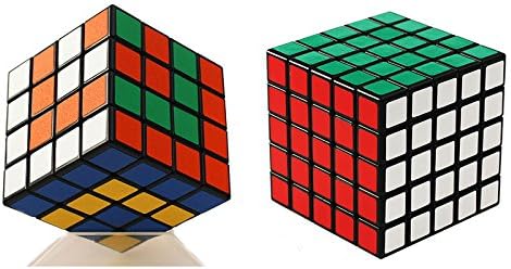 YuheBaby Magic Cube Puzzle 5x5x5, 4x4x4 Speed Smooth Quicker,Easier Than Original Black