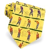Golfer's Advice by Alynn Novelty yellow silk ties