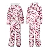 Review Roxy  / Roxy Girl's Lucky Dragon Snowboard Suit (Pink Camo) - XL