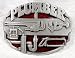 Plumber (Occupation) Maroon Red Enamel Pewter Buckle