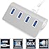 Sabrent Premium 4 Port Silver Aluminum USB 3.0 Hub (30" cable) for iMac, MacBook, MacBook Pro, MacBook Air, Mac Mini, or any PC [Silver] (HB-MAC3)