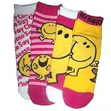 Mr. Men Little Miss - Apparel - Mr. Happy 4 Pack Shortie Socks