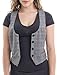 Ragstock Women's Plaid Button Up Vest Top