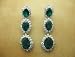 Platinum Emerald and Diamond Earrings