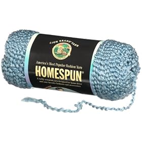 Lion Brand Yarn 790-402D Homespun Heathered Solid-Color 6-Ounce/185-Yard Skein of Yarn, Dusty Blue