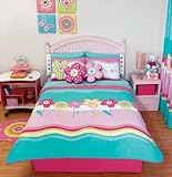 Pink Flowers Summer Comforter Bedding Set Twin 7 Pcs