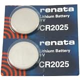FOSSIL Watches:CR2025 Renata Watch Batteries 2Pcs