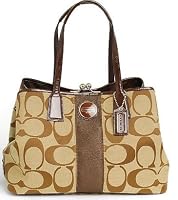 Coach Signature C Khaki Mahogany Carryall/ Satchel 13533